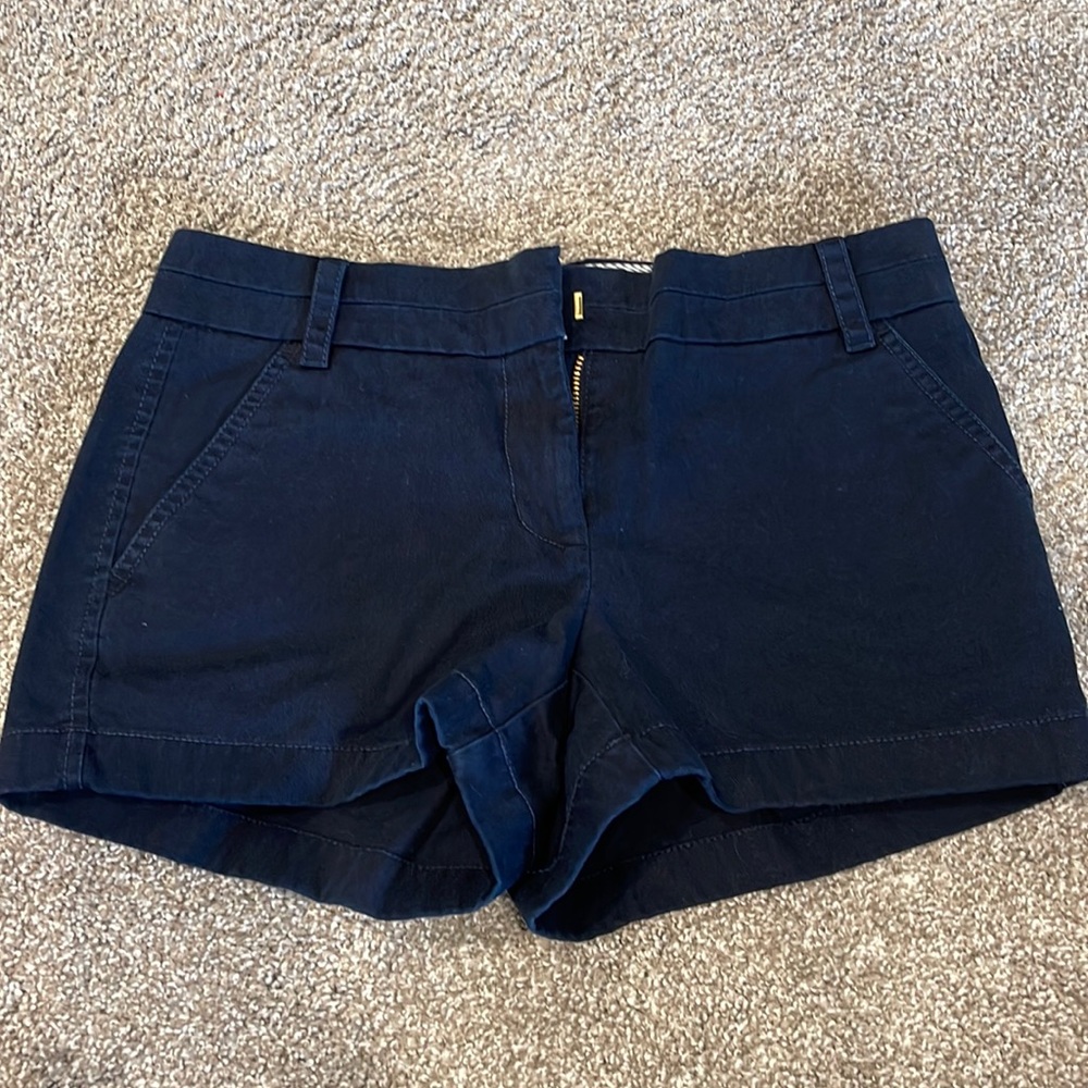 Navy J. Crew Chino Shorts